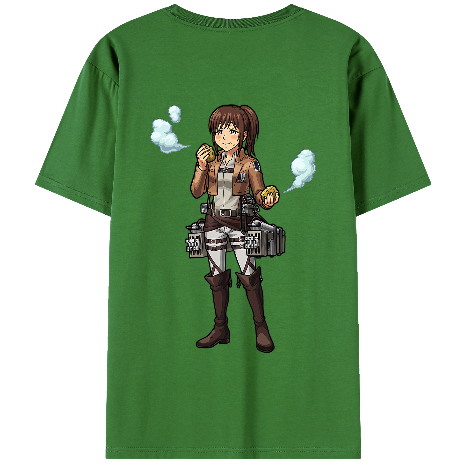 （画像用） 進撃の巨人 サシャ·ブラウス Attack on Titan Sasha Blaus レディース半袖Tシャツ(バックプリント)